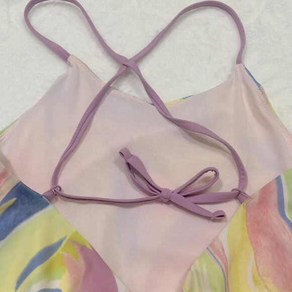 Ideology one piece Swimsuit UPF50+ Girls Large Marble Swirl - Picture 5 of 5